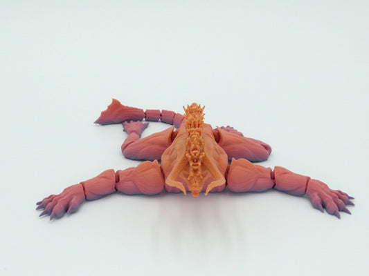 BEHEMOTH Articulated Flexi Rainbow Colors 9" 3D Printed Figure
