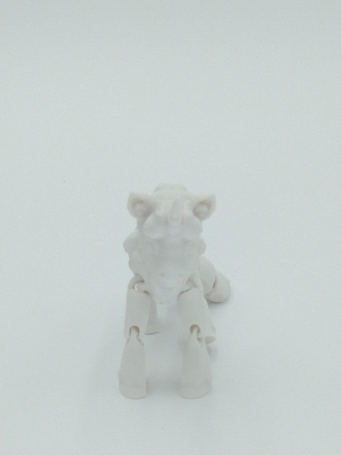 UNICORN Figure Articulated Flexi White 5" 3D Printed Figure