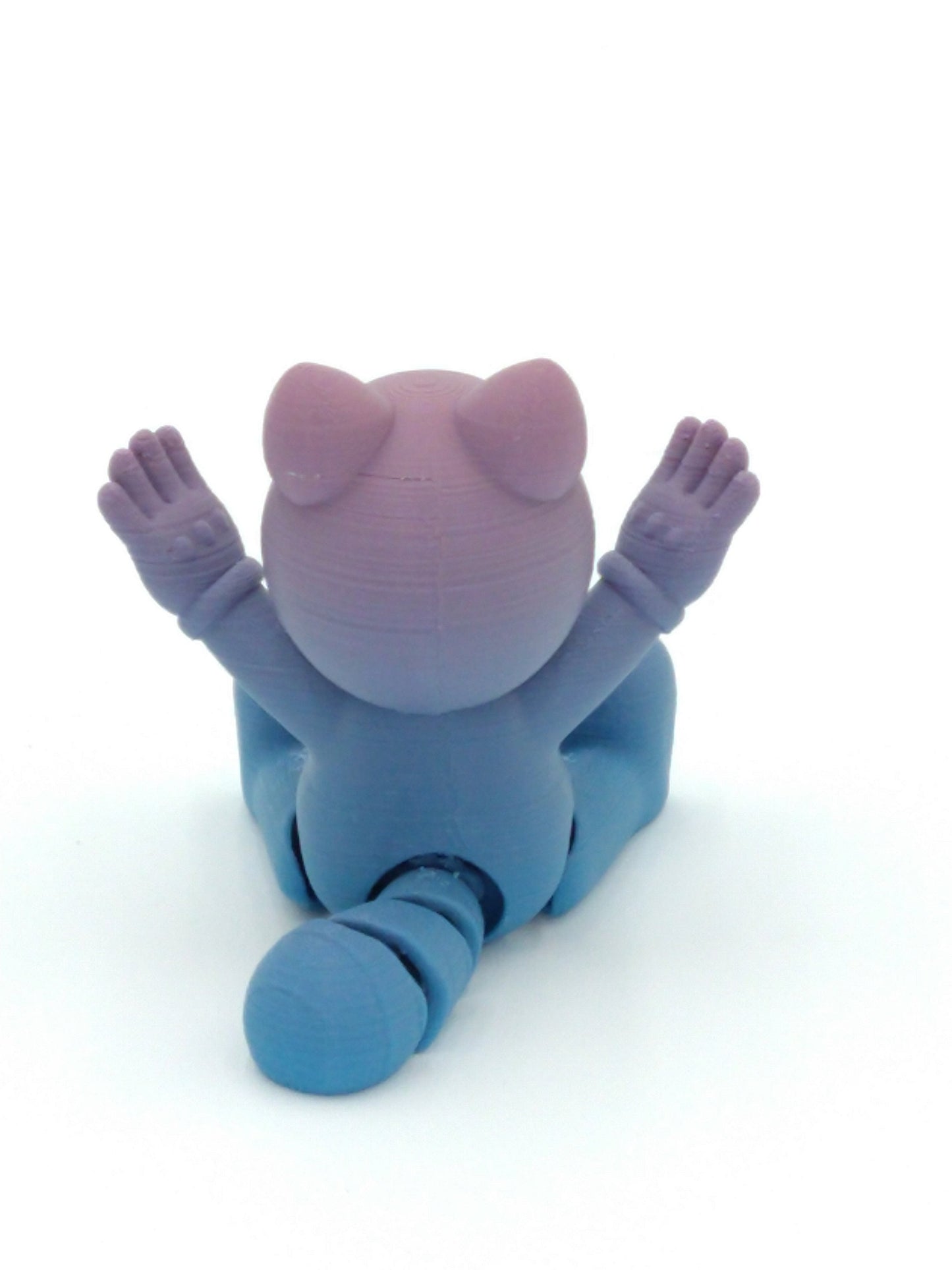 RACCOON MARIO Figure Articulated Flexi Rainbow Colors 4" 3D Printed Figure