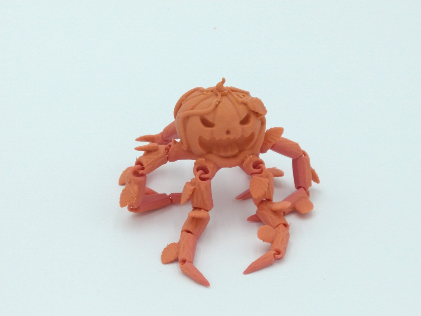 ATTACK O'LANTERN PUMPKIN Figure Articulated Flexi Rainbow Colors 7" 3D Printed