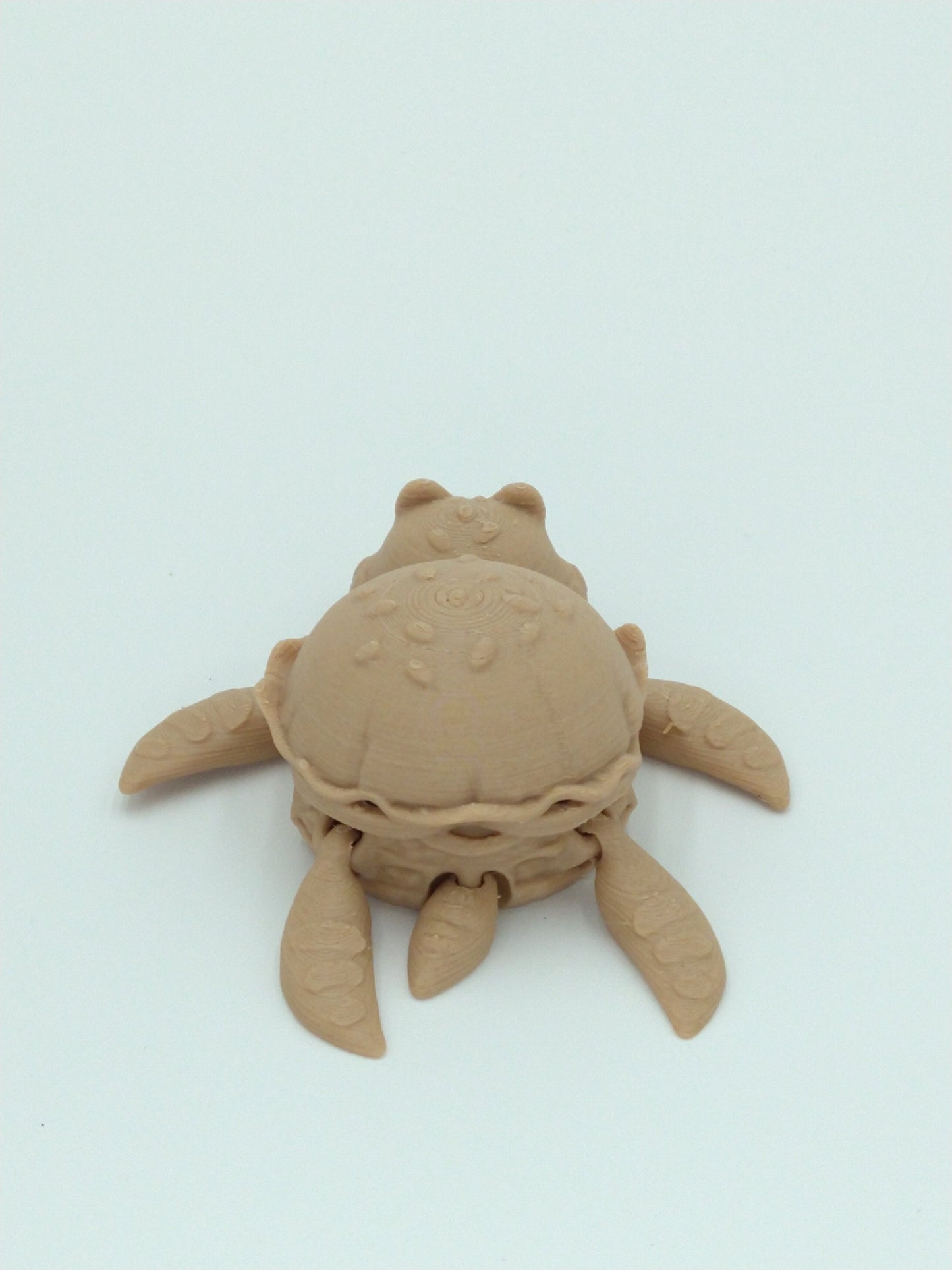BURGER TURTLE Figure Articulated Flexi Wood PLA 4" 3D Printed Figure