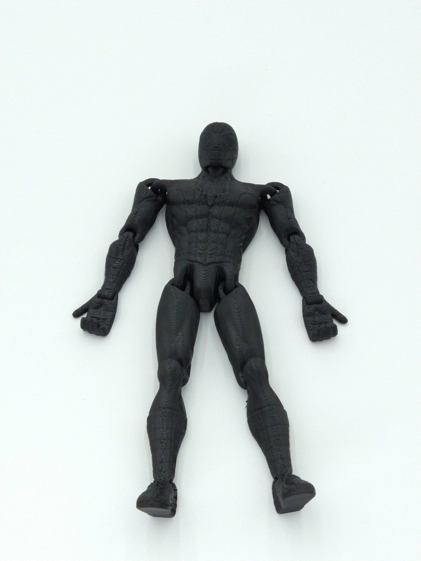 BLACK SPIDERMAN Figure Articulated Flexi 6" 3D Printed Figure