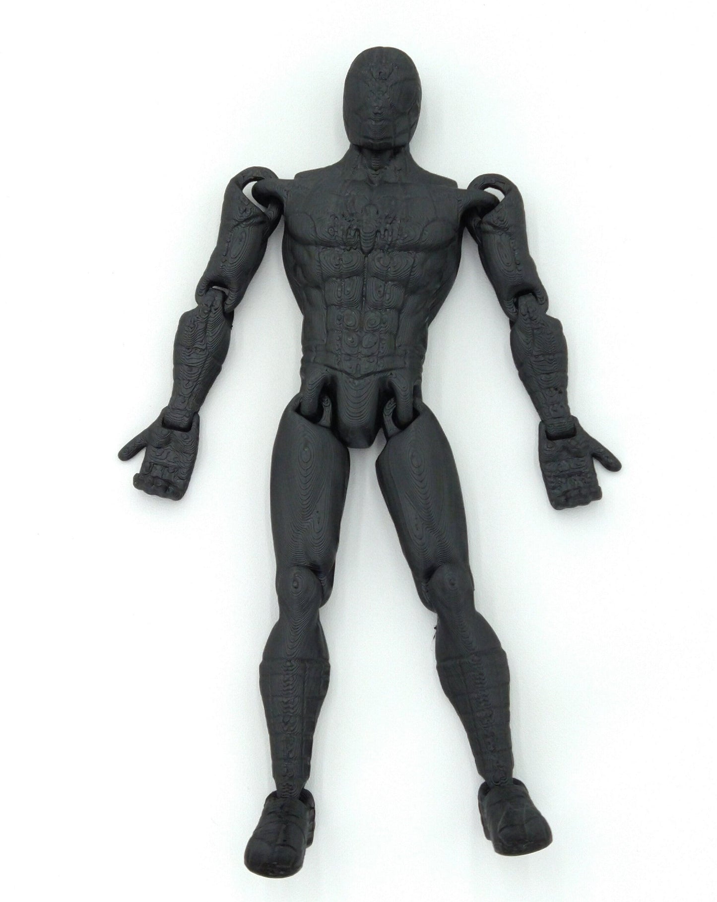 BLACK SPIDERMAN Figure Articulated Flexi 6" 3D Printed Figure