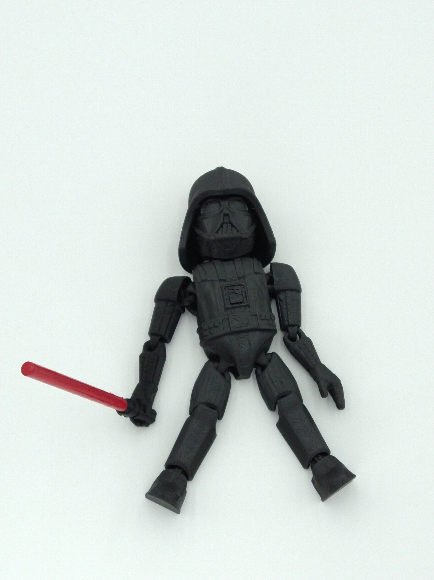 Star Wars DARTH VADER W/Red Lightsaber Articulated Flexi Figure 6" 3D Printed