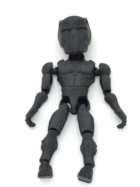 BLACK PANTHER Articulated Figure Flexi 7" Black 3D Printed Figure