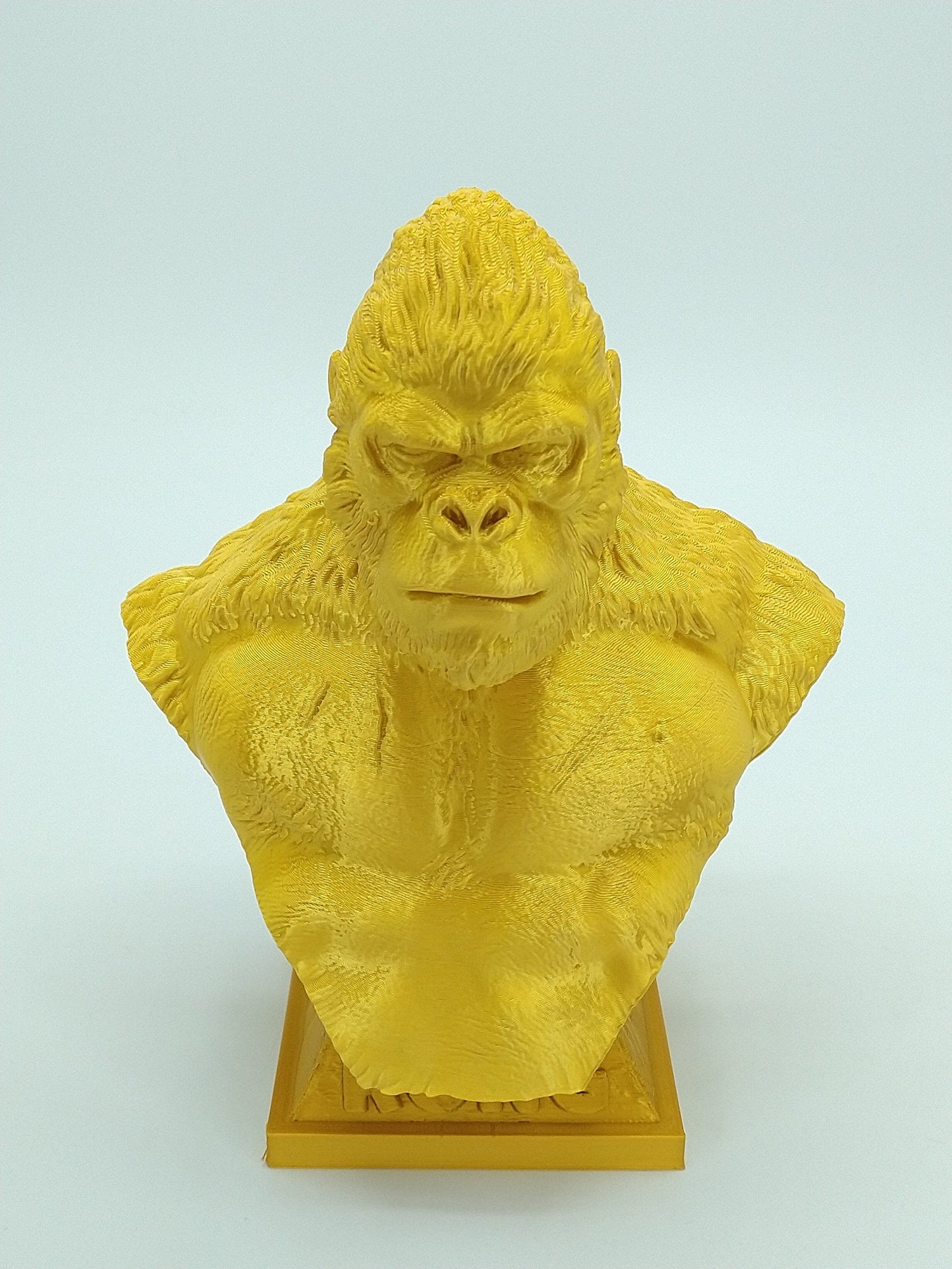 King Kong Bust Statue Gold 3D PRINTED