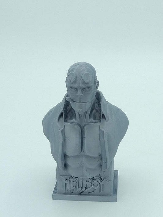 Hellboy Bust Statue Gray 5" 3D PRINTED