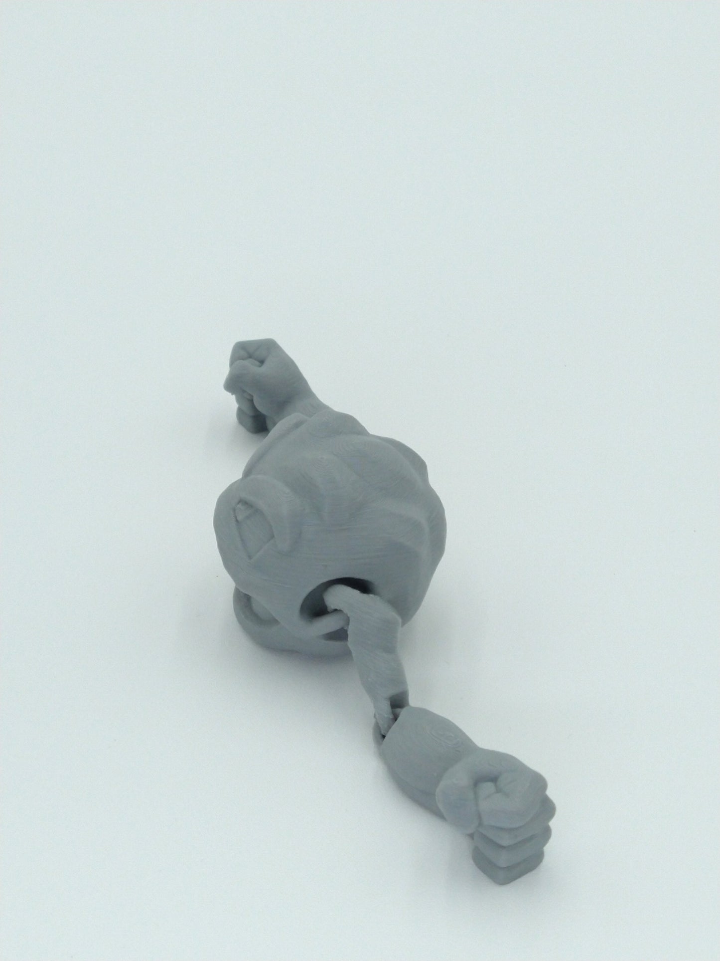 GEODUDE POKEMON Figure Articulated Flexi Gray 3D Printed Figure