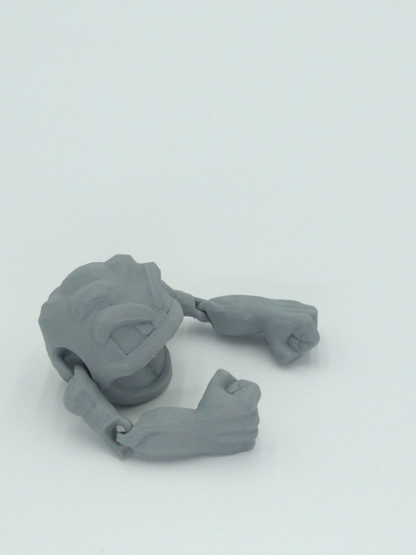 GEODUDE POKEMON Figure Articulated Flexi Gray 3D Printed Figure