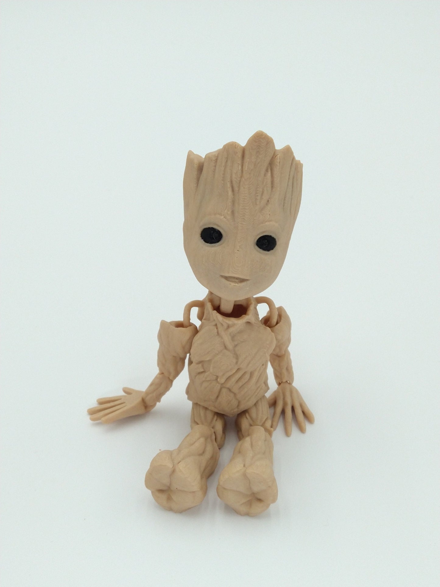 BABY GROOT Figure Articulated Flexi Wood PLA Multi Color 3D Printed Figure