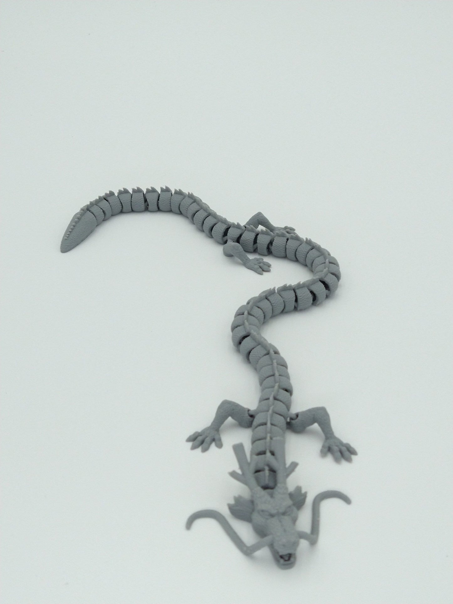 SHENRON DRAGON from DBZ Articulated Flexi Figure 3D Printed Gray 16"