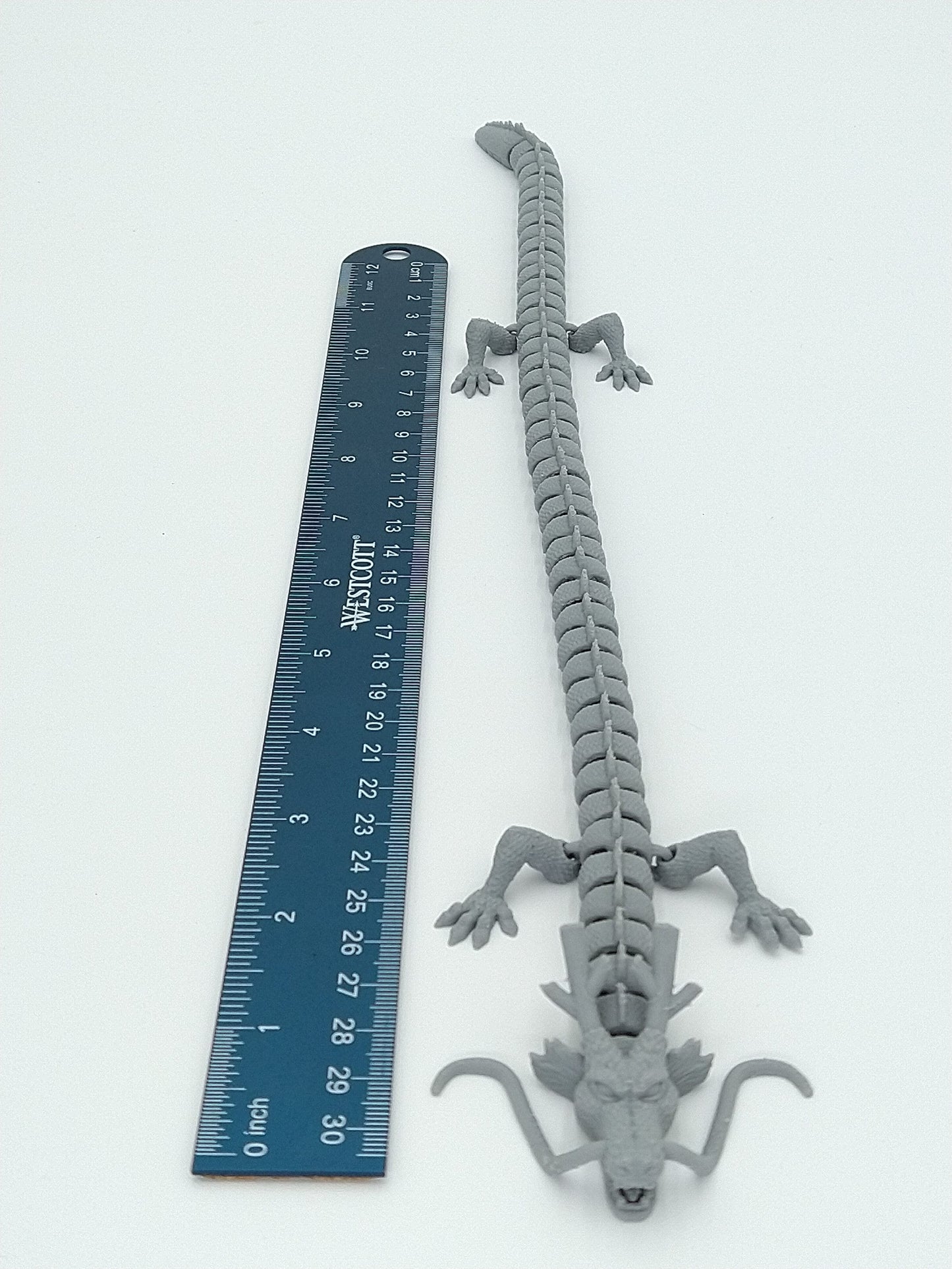 SHENRON DRAGON from DBZ Articulated Flexi Figure 3D Printed Gray 16"