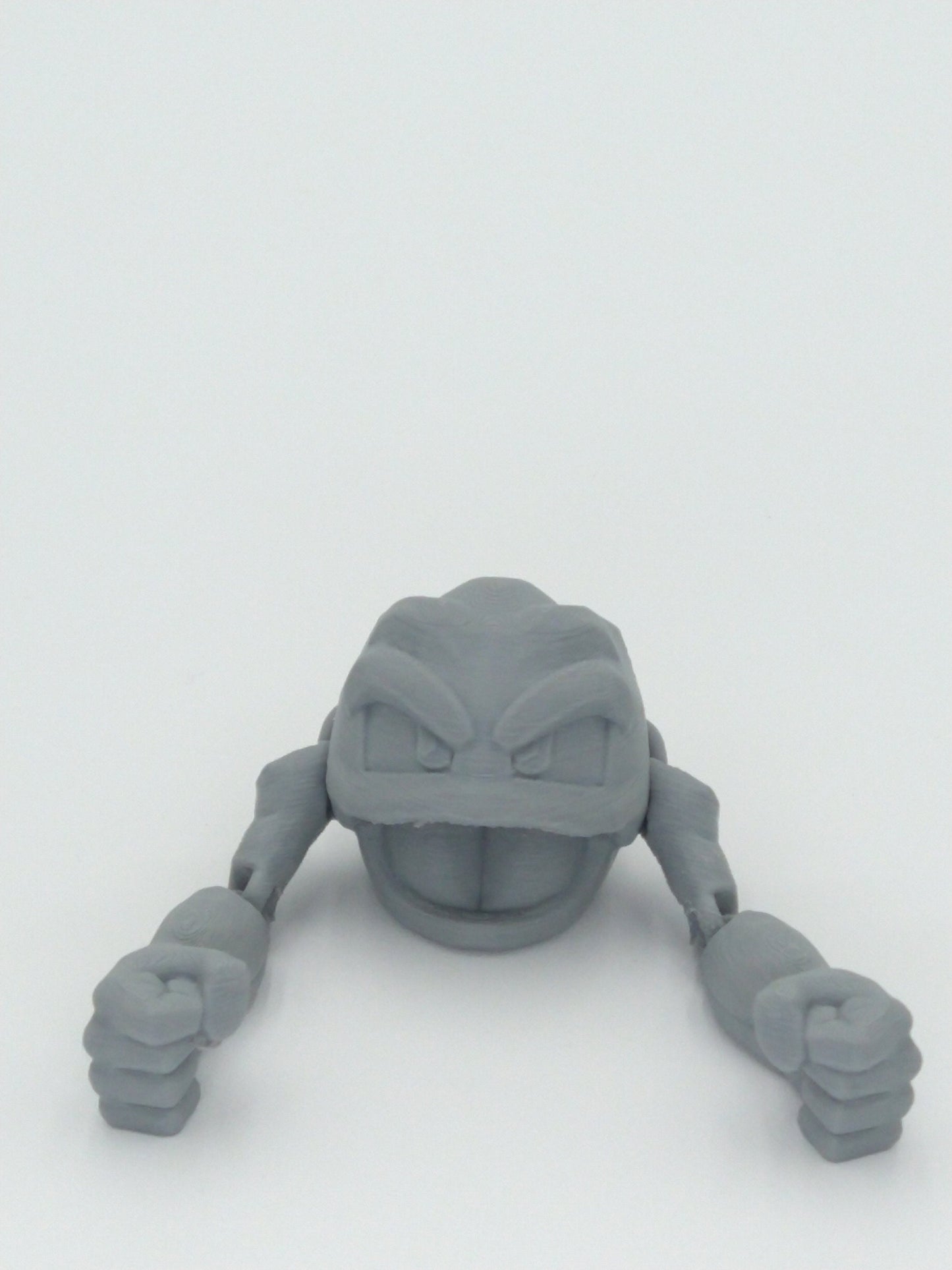 GEODUDE POKEMON Figure Articulated Flexi Gray 3D Printed Figure