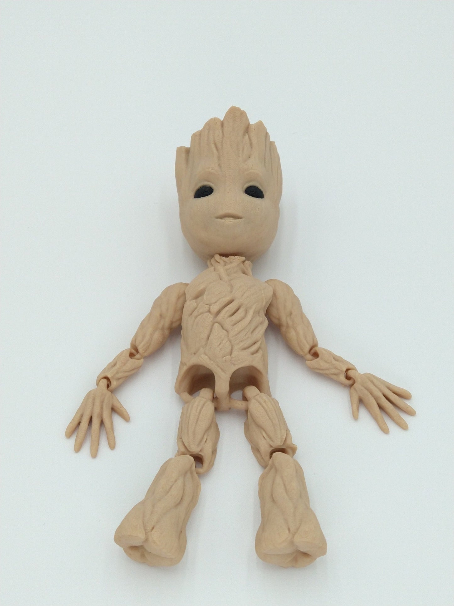 BABY GROOT Figure Articulated Flexi Wood PLA Multi Color 3D Printed Figure