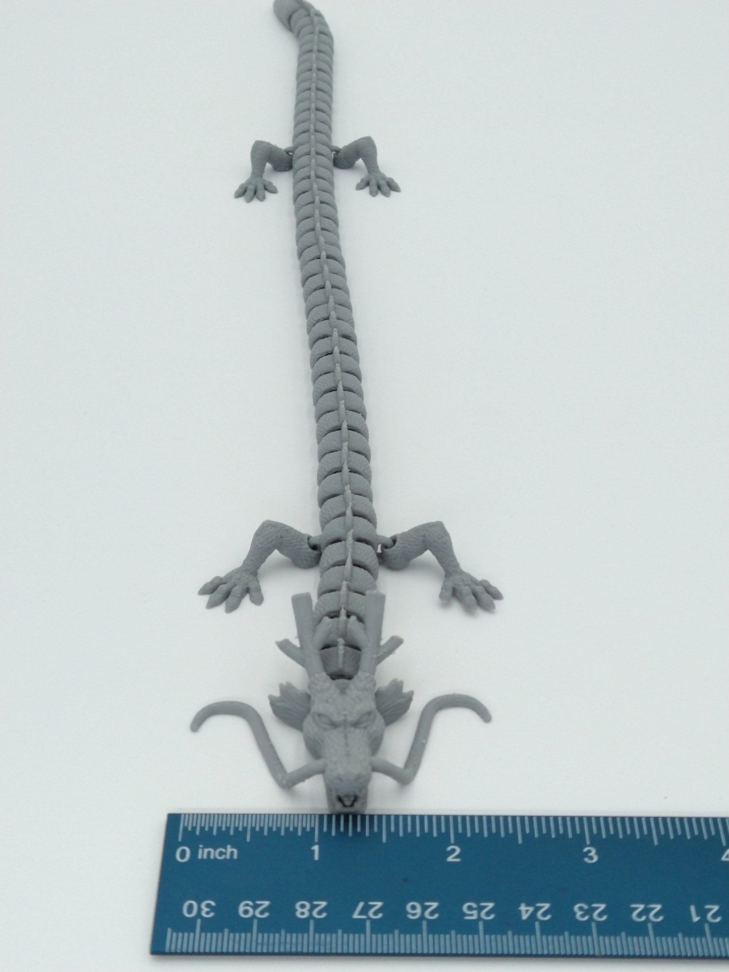 SHENRON DRAGON from DBZ Articulated Flexi Figure 3D Printed Gray 16"